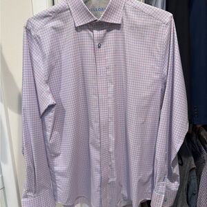 Tailored Men's Pink Checkered Dress Shirt